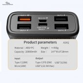 Joko A29Q 22.5W-15W Usb 20W Type-C PD 20.000 mAh  Powerbank - 3
