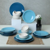 Keramika Blue Mix Yemek Takımı 18 Parça 6 Kişilik 031-413-420 - 1