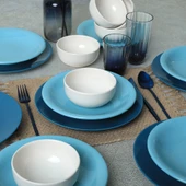 Keramika Blue Mix Yemek Takımı 18 Parça 6 Kişilik 031-413-420 - 2