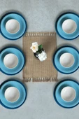 Keramika Blue Mix Yemek Takımı 18 Parça 6 Kişilik 031-413-420 thumbnail 6