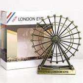 Vintage Metal İngiltere London Eye Biblo Antik Bronz 9 cm thumbnail 1