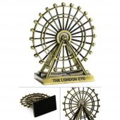 Vintage Metal İngiltere London Eye Biblo Antik Bronz 9 cm thumbnail 3