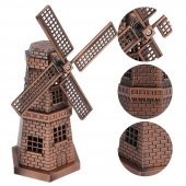 Vintage Metal Hollanda Yel Değirmeni Biblo Antik Bakır 17 cm - 2