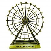 Vintage Metal İngiltere London Eye Biblo Antik Bronz 9 cm thumbnail 5