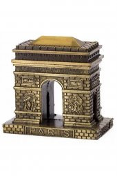 Vintage Metal Fransa Paris Zafer Kemeri Biblo Antik Bronz 8 cm thumbnail 8