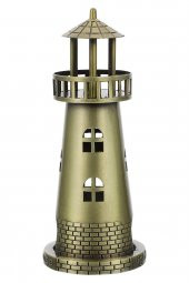 Vintage Metal Deniz Feneri Biblo Antik Bronz 18 cm thumbnail 6