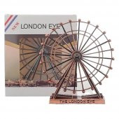 Vintage Metal İngiltere London Eye Biblo Antik Bakır 9 cm thumbnail 2