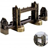 Vintage Metal İngiltere London Tower Bridge Biblo Antik Bronz 20 cm thumbnail 4