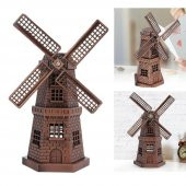 Vintage Metal Hollanda Yel Değirmeni Biblo Antik Bakır 17 cm - 3