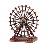 Vintage Metal İngiltere London Eye Biblo Antik Bakır 15 cm thumbnail 4