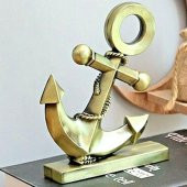 Vintage Metal Çapa Biblo Antik Bronz 16 cm thumbnail 2