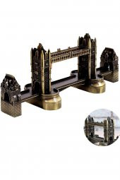 Vintage Metal İngiltere London Tower Bridge Biblo Antik Bronz 20 cm thumbnail 8