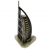 Vintage Metal Dubai Burj Al Arab Biblo Antik Bronz 16 cm thumbnail 1
