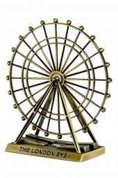 Vintage Metal İngiltere London Eye Biblo Antik Bronz 9 cm thumbnail 11