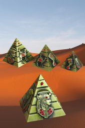 Vintage Metal Mısır Piramidi Biblo Antik Bronz 8 cm thumbnail 11