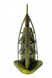 Vintage Metal Dubai Burj Al Arab Biblo Antik Bronz 16 cm thumbnail 9