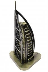 Vintage Metal Dubai Burj Al Arab Biblo Antik Bronz 16 cm thumbnail 10