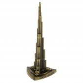 Vintage Metal Burj Khalifa Biblo Antik Bronz 25 cm Burç Halife thumbnail 1