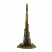 Vintage Metal Burj Khalifa Biblo Antik Bronz 25 cm Burç Halife thumbnail 2