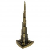 Vintage Metal Burj Khalifa Biblo Antik Bronz 22 cm Burç Halife thumbnail 5