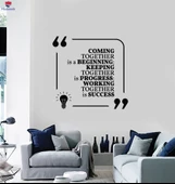 Oturma Odası, Ofis, Dükkan Duvar Sticker İlham Veren Cümle Alıntı İlerleme Birlikte Çalışma Çıkartmaları - 1