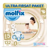 Molfix Pure & Soft Bebek Bezi 5 Beden Junior 132 Adet - 1