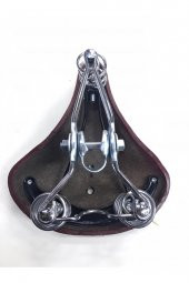 Bisiklet Sele Kösele Inn Kahverengi Krom Yaylı Retro - 4