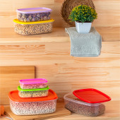 Porsima 1001 12 li Derin Dondurucu Mikrodalga Saklama Kabı - Çok Amaçlı Gıda Erzak Saklama Kabı Seti - 3