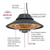 MirKraft Elirg RC Uzaktan Kumandalı 2000 W Infrared Tavan Isıtıcısı - 2