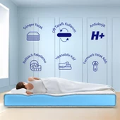 Günaydın Relax Tek Kişilik Ortopedik Sünger Yatak 90x190  Beyaz 90x190 thumbnail 6