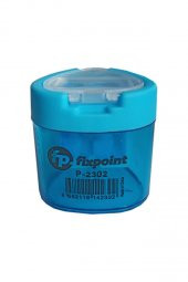 Kalemtraş Çift Gözlü Üçgen Mavi 1 Adet Hazneli Kalemtraş Canlı Renkler Standart Kalem Açacağı Jumbo Kalem Açacağı - 1