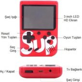 Sup 400 Nostalji Oyunlu Taşınabilir Retro Mini Atari Gameboy ALL-36165 - 2