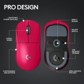 Logitech G PRO X SUPERLIGHT 2 Hafif HERO 2 Sensör 32.000 DPI LIGHTSPEED Kablosuz Oyuncu Mouse - Pembe - 2