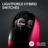 Logitech G PRO X SUPERLIGHT 2 Hafif HERO 2 Sensör 32.000 DPI LIGHTSPEED Kablosuz Oyuncu Mouse - Pembe - 3
