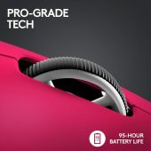 Logitech G PRO X SUPERLIGHT 2 Hafif HERO 2 Sensör 32.000 DPI LIGHTSPEED Kablosuz Oyuncu Mouse - Pembe - 7