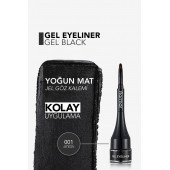 FLORMAR Özel Fırça Başlıklı Yoğun Pigmentli Mat Jel Eyeliner - 5