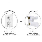 Eca Icon Ankastre Banyo Bataryası 2 Parça Set  3 Yollu (102167301H-K+102166301) thumbnail 2