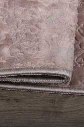 Nova Kahve 60x100 + 50x60 cm 2li Köşeli Ponpon Saçaklı Banyo Halısı Kaymaz Yıkanabilir Paspas Seti - 4
