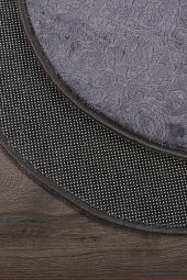 Nova Antrasit Oval 60x100 + 50x60 cm 2li Banyo Paspası Seti Kaymaz Tabanlı Klozet Takımı - 4