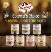 Prochef 24 Adet Gourmet's Choice Av Köpeği Maması ( 415 Gr Somon Balıklı & Kuzu Etli Konserve Yaş Mama ) - 7