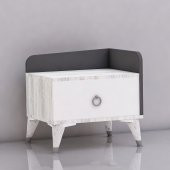 Garaj Home Safir Komodin - Antik Beyaz - 3
