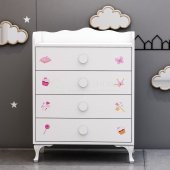 Garaj Home Şifonyer Prenses 4 Çekmeceli - 5