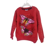 Şardonlu Kelebek Desenli Zarif Kız Çocuk Sweat thumbnail 4