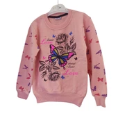 Şardonlu Kelebek Desenli Zarif Kız Çocuk Sweat thumbnail 9