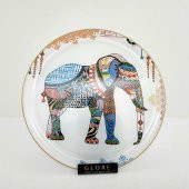 Glore Elephant Altın Yaldızlı Cam Tepsi - 2