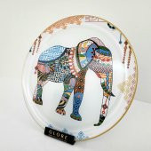 Glore Elephant Altın Yaldızlı Cam Tepsi - 4