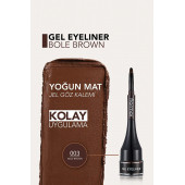 FLORMAR Özel Fırça Başlıklı Yoğun Pigmentli Mat Jel Eyeliner - 5