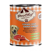 Prochef 24 Adet Premium Plus Yetişkin Yüksek Enerji Köpek Maması ( 415 gr Kuzu Etli Konserve Yaş Mama ) - 1