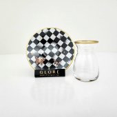 Glore Emma Altın Yaldızlı Çay Bardağı Seti - 1