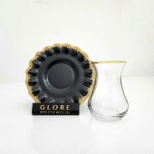 Glore Alba Altın Yaldızlı Çay Bardağı Seti - 1